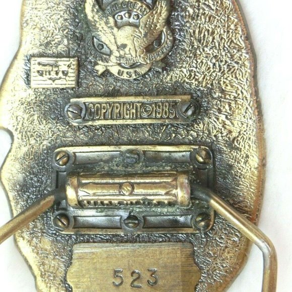 I'd Rather be Fishing Belt Buckle Vintage 1985 VTG - Picture 4 of 6